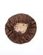 Шовкова шапочка для сну MALLOW Silk 100% шовк, колір шоколад-леопард 1039 фото 4