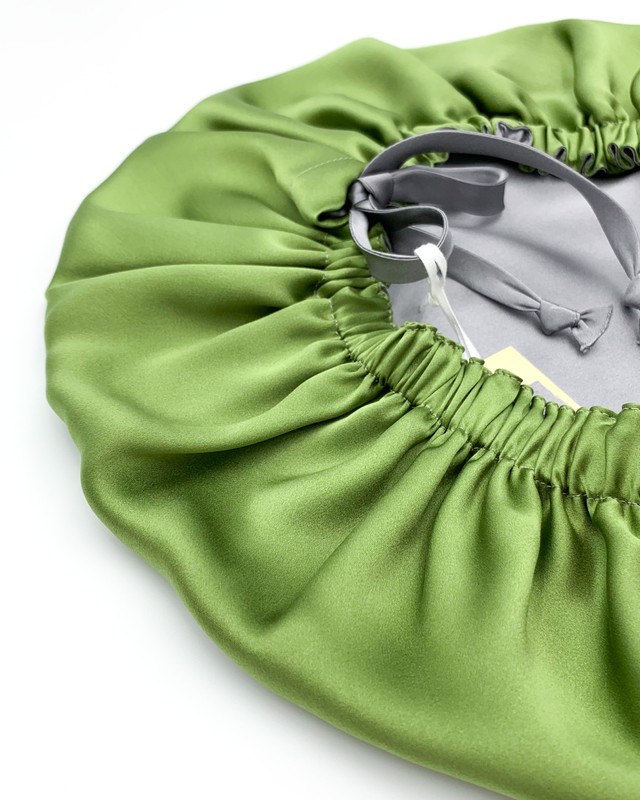 Шовкова шапочка для сну MALLOW Silk 100% шовк, колір весна-срібло 1032 фото