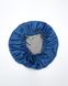 Шовкова шапочка для сну MALLOW Silk 100% шовк, колір срібло-небо 1031 фото 2