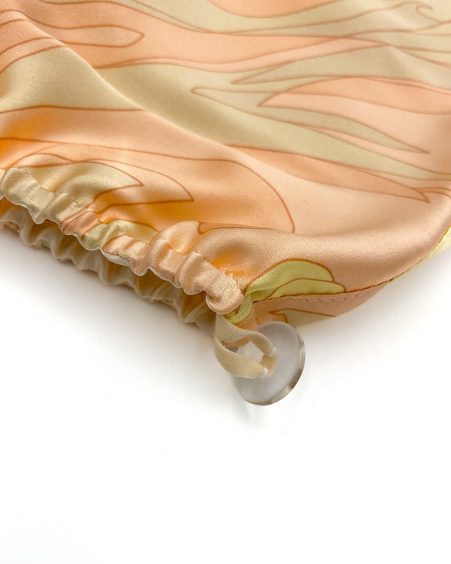 Тюрбан MALLOW Silk двосторонній: натуральний шовк 100% колір ванільний світанок - бежевий 12388 фото
