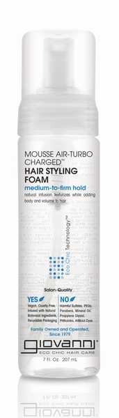 Пінка Giovanni для укладання волосся Mousse Air Turbo Charged , додає об’єму, текстури та повноти без зусиль 1189 фото