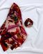 Хустинка 100% італійський шовк MALLOW Silk та в подарунок резиночка забарвлення троянди 1066 фото 7