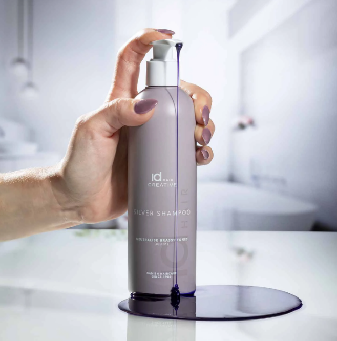 Фіолетовий шампунь для освітленого волосся - IdHair Creative Silver Shampoo 2169_6 фото