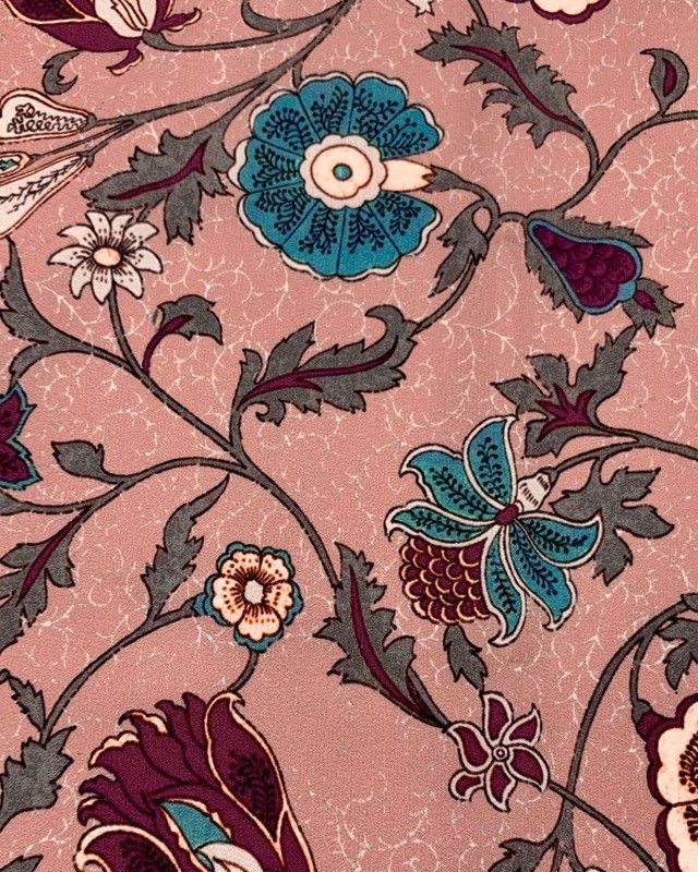 Хустинка 100% італійський шовк MALLOW silk та в подарунок резиночка, забарвлення: Квіти 1074 фото