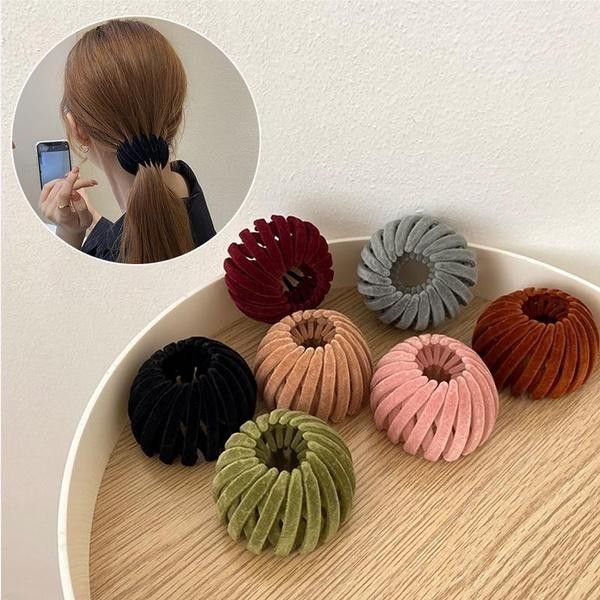 Зажим-заколка для волосся оксамитова Mallow accessories 01_04 фото