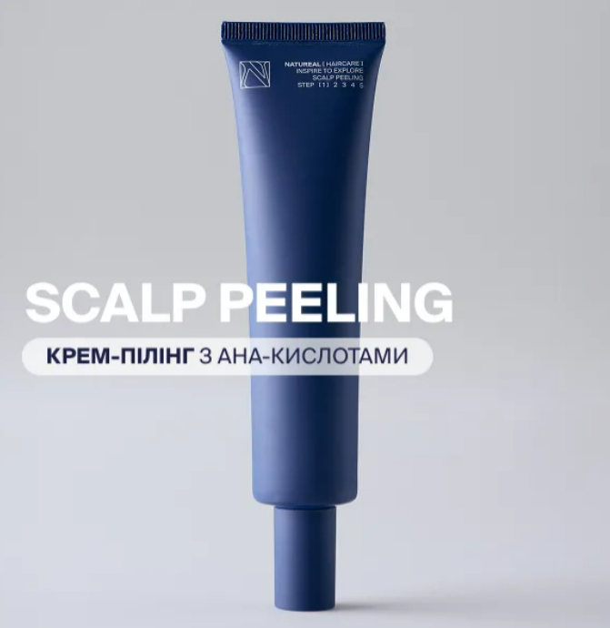 Крем-пілінг для глибокого очищення шкіри голови з АНА-кислотами scalptreatment Natureal n10 фото