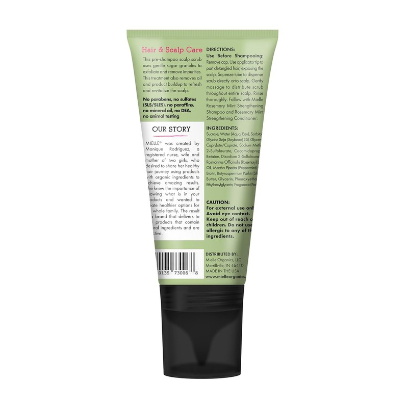 Cкраб Mielle Rosemary Mint Clarifying Sugar Scalp Scrub цукровий для шкіри голови з розмарином і м'ятою ME01 фото