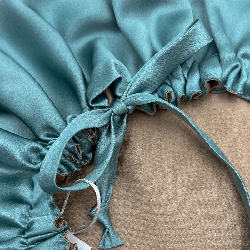 Шовкова шапочка для сну розмір М MALLOW silk 100% шовк для короткого волосся 1062 фото