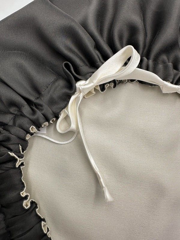 Шовкова шапочка для сну розмір L MALLOW silk 100% шовк у кого середньої довжини волосся 1063 фото