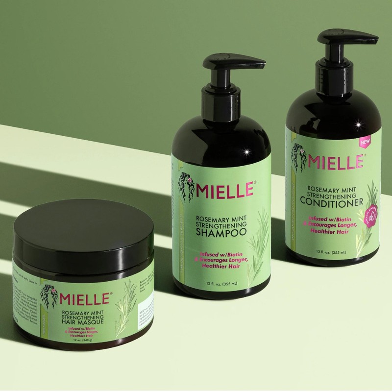 Шампунь Mielle Rosemary Mint Strengthening Shampoo зміцнюючий з розмарином і м'ятою ME03 фото