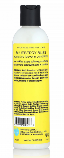 Кондиціонер незмивний Curls Blueberry Bliss Reparative Leave In Conditioner 37 фото