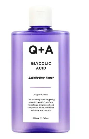 Тонер для обличчя з гліколевою кислотою Q+A Glycolic Acid Daily Toner – Очищення та ексфоліація шкіри