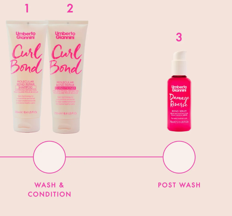 Шампунь для відновлення молекулярних зв&rsquo;язків волосся Curl Bond Molecular Bond Repair Shampoo  Umberto Giannini 03179 фото