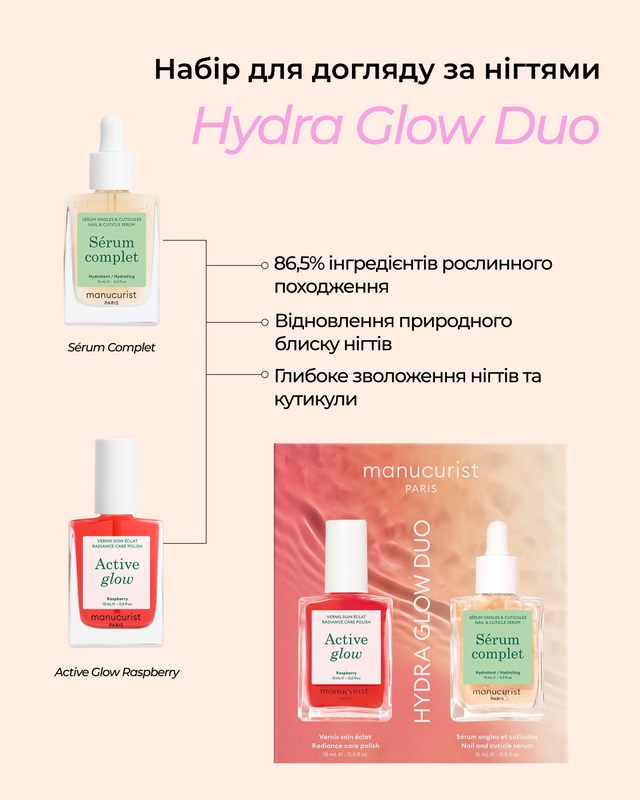 Набір для догляду за нігтями Manucurist Hydra Glow Duo mc26 фото