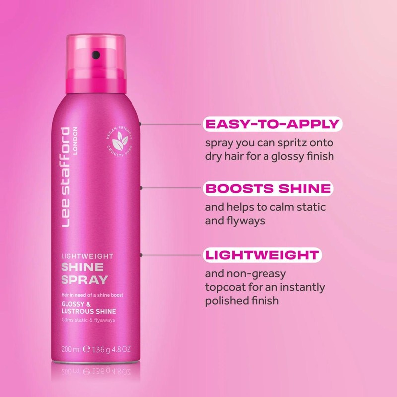 Спрей Lee Stafford для блиску Lightweight Shine Spray LSLightweightShineSpray200 фото