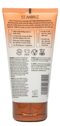 Лосьйон для поступового прояву автозасмаги з шимером St.Moriz Advanced Illuminating Gradual Tan Lotion 02033 фото