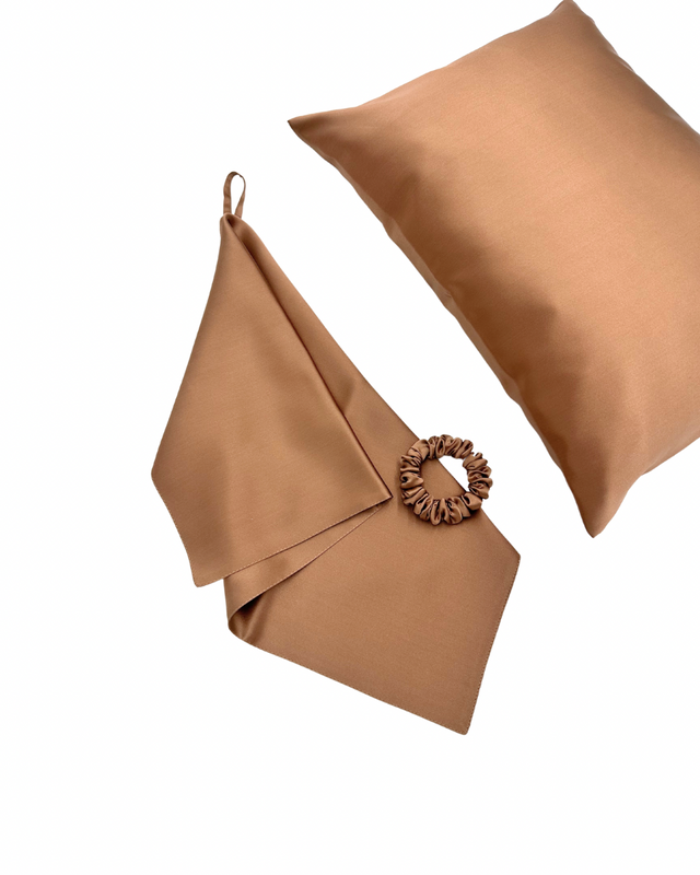 Сет шовкових виробів MALLOW silk&ndash; розкішний догляд для шкіри та волосся 301114 фото