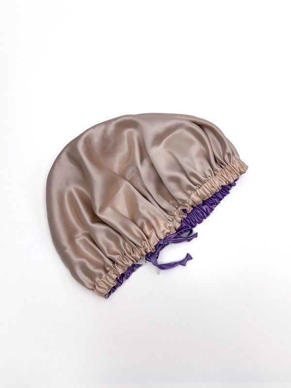 Шовкова шапочка для сну розмір L MALLOW silk 100% шовк у кого середньої довжини волосся 1042 фото