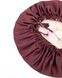 Шовкова шапочка для сну MALLOW Silk 100% шовк, колір вино-ваніль 1042 фото 1