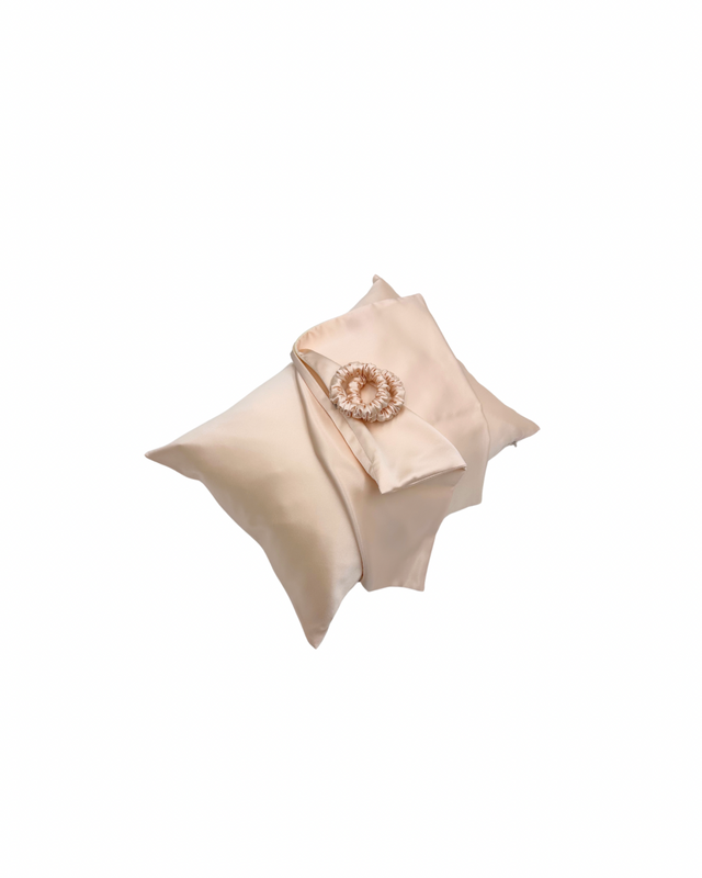 Сет шовкових виробів MALLOW silk&ndash; розкішний догляд для шкіри та волосся 301116 фото
