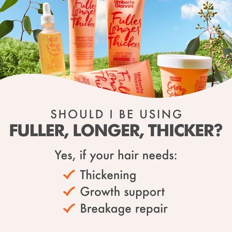 Зміцнюючий шампунь від випадіння волосся Umberto Giannini Fuller Longer Thicker Root Lock Anti-Hair Fall Shampoo 03152 фото