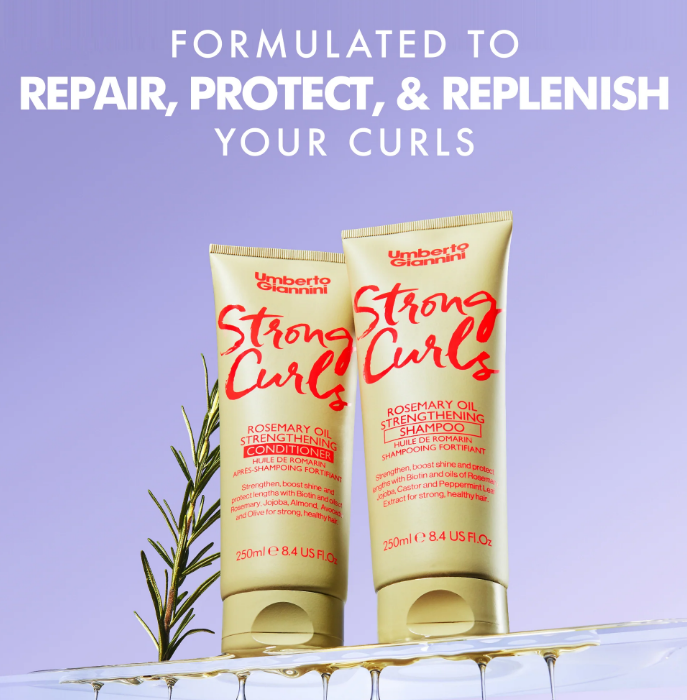 Кондиціонер з розмариновою олією для кучерявого волосся Strong Curls Rosemary Oil Conditioner Umberto Giannini 12268 фото