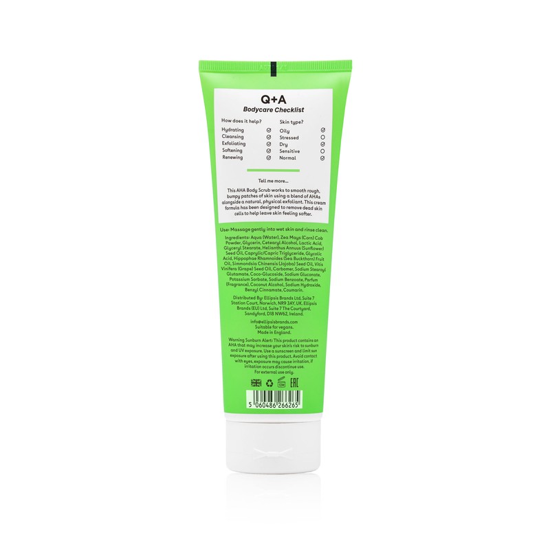 Скраб для тіла з AHA-кислотами Q+A AHA Exfoliator Body Scrub qa9 фото