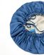 Шовкова шапочка для сну MALLOW Silk 100% шовк, колір ваніль-небо з небесними пов'язками 1026 фото 2