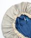 Шовкова шапочка для сну MALLOW Silk 100% шовк, колір ваніль-небо з небесними пов'язками 1026 фото 1