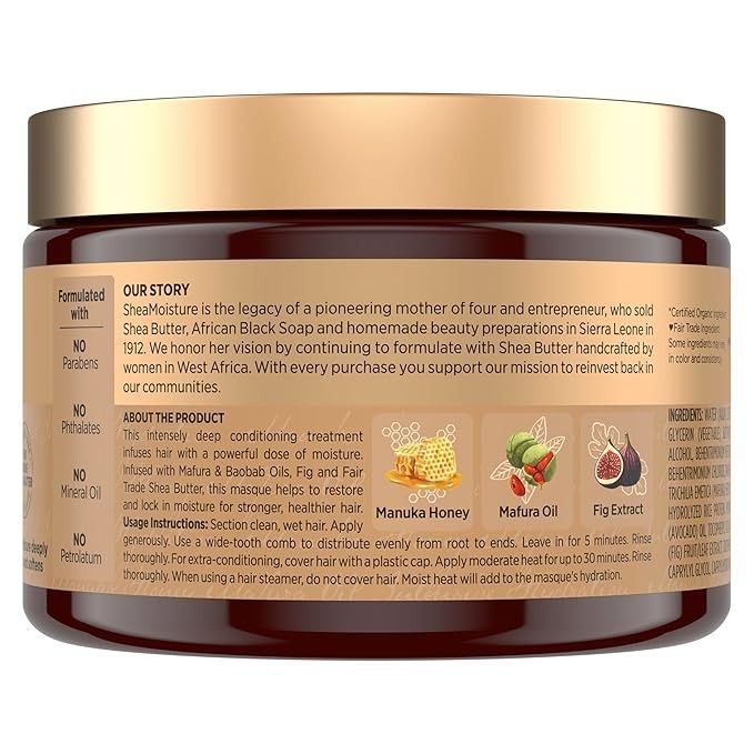 Маска інтенсивне зволоження та відновлення Shea Moisture Manuka Honey & Mafura Oil 0289 фото