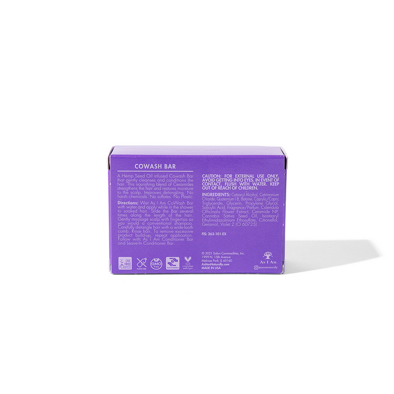 Конопляна олія для миття голови Cowash As I Am твердий батончик Hemp Seed Oil Cowash Bar 550 фото