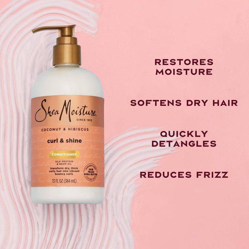 Кондиціонер Shea Moisture Coconut & Hibiscus зволоження для кучерів 16 фото