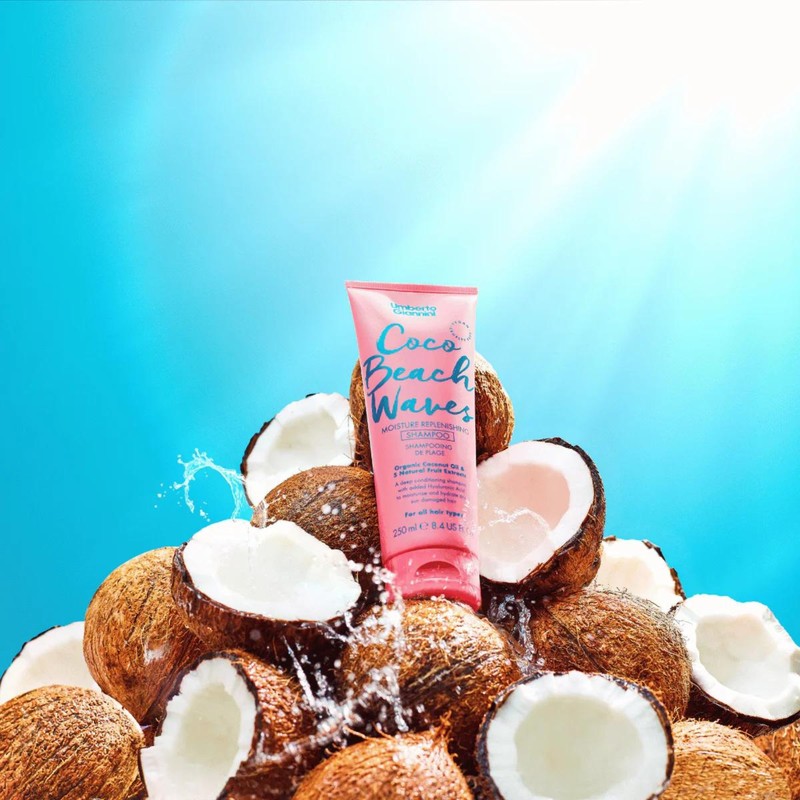 Шампунь Umberto Giannini Coco Beach Waves Shampoo зволожує сухе, пошкоджене сонцем волосся 6263S фото