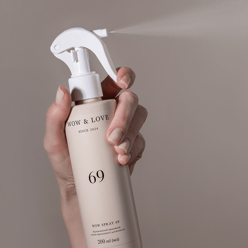 Відновлюючий незмивний спрей-термозахист для волосся WOW & LOVE Spray 69 w12 фото