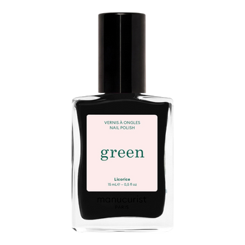 Лак для нігтів з насиченим чорним відтінком Manucurist Green Licorice mc39 фото