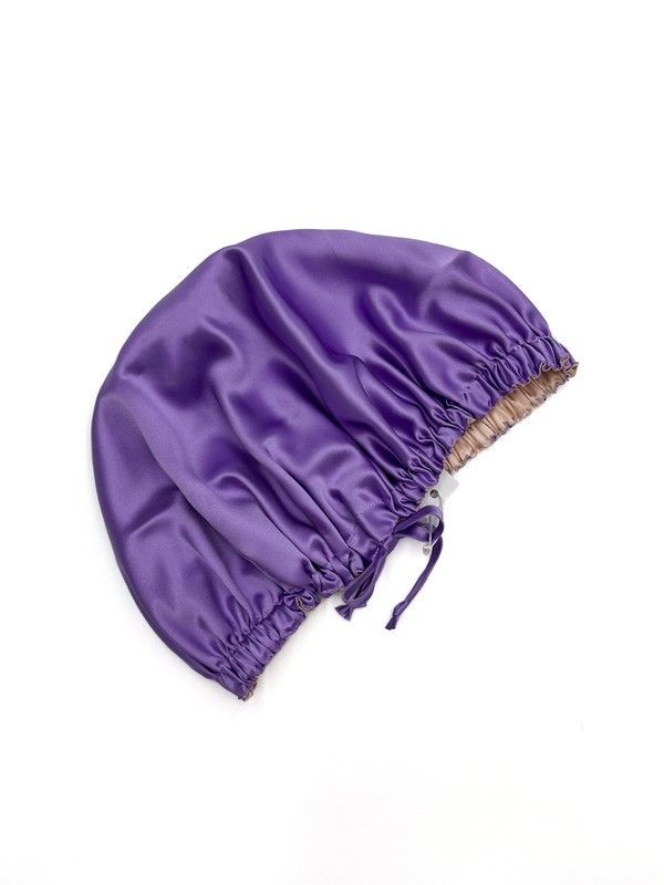 Шовкова шапочка для сну розмір XL MALLOW silk 100% шовк для густого і довгого волосся MSSxl01 фото