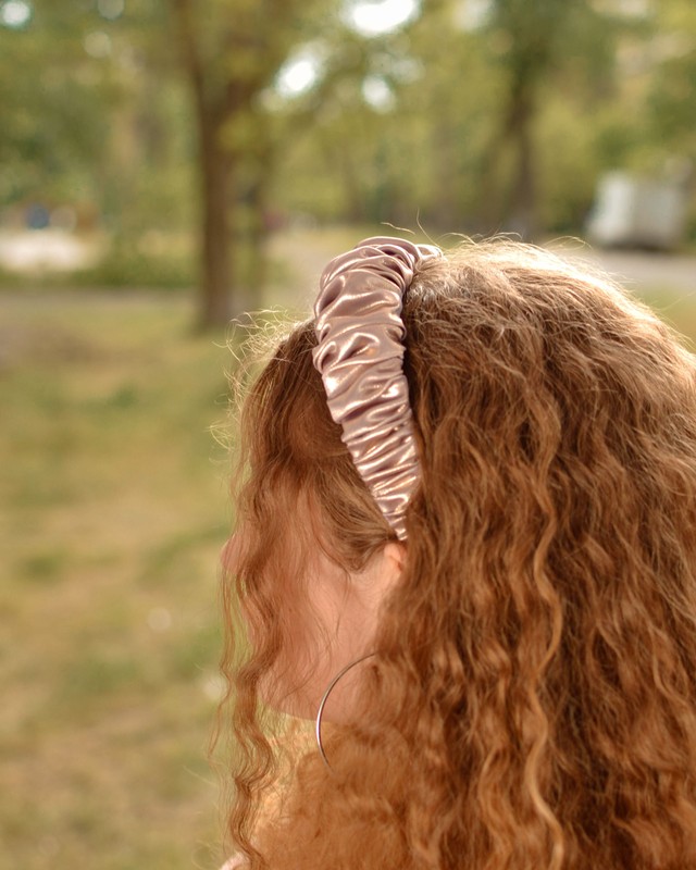 Обруч для волосся MALLOW Silk 100% шовк розмір XL 1010 фото