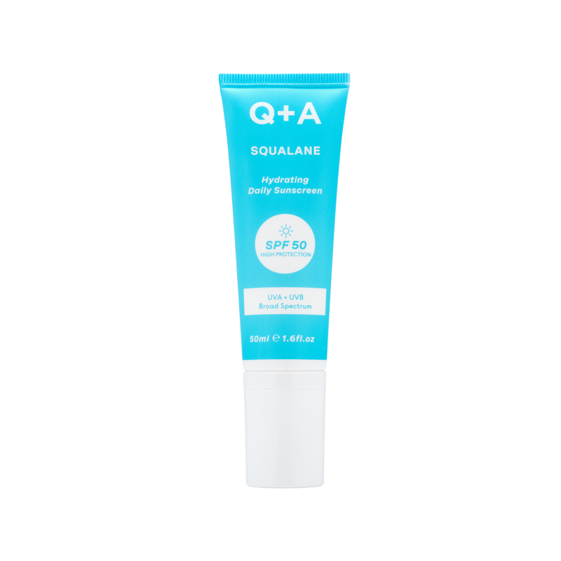 Зволожуючий сонцезахисний крем для обличчя SPF 50 Q+A Squalane Hydrating Daily Sunscreen qa19 фото