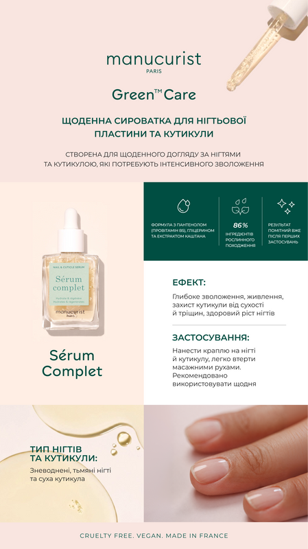 Щоденна сироватка для нігтьової пластини та кутикули Manucurist S&eacute;rum Complet mc4 фото