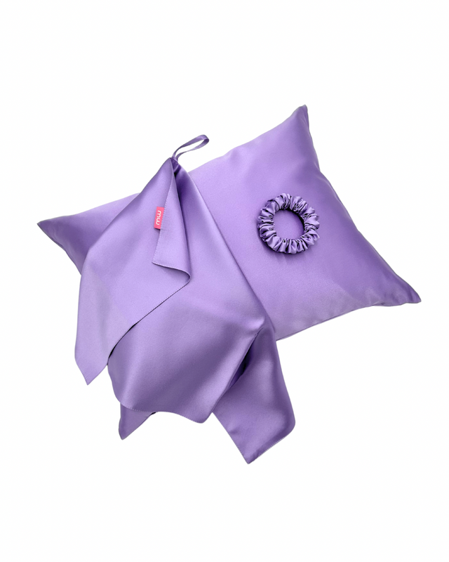Сет шовкових виробів MALLOW silk&ndash; розкішний догляд для шкіри та волосся 3011199 фото