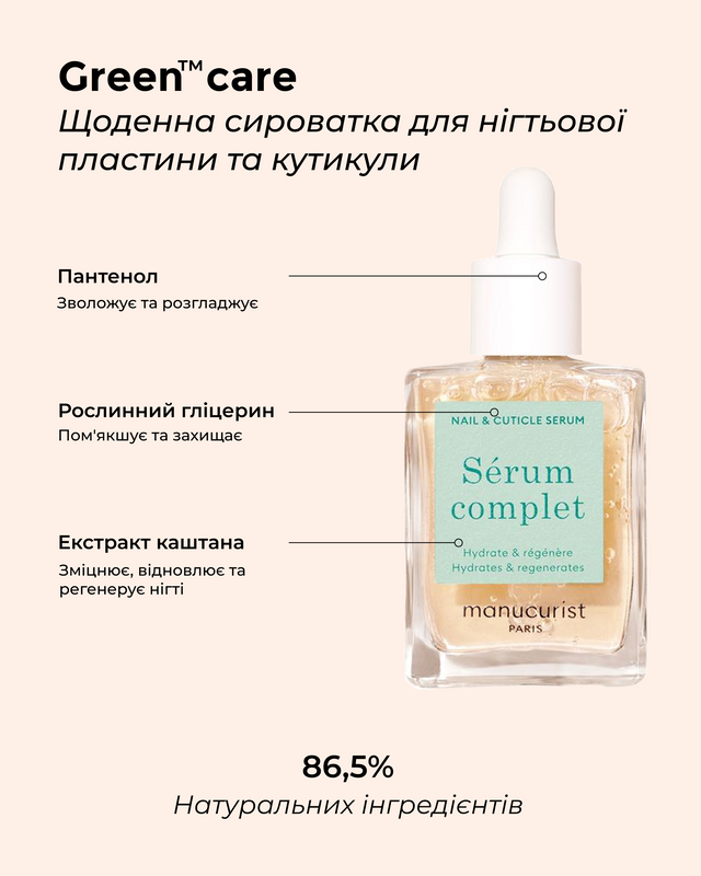Щоденна сироватка для нігтьової пластини та кутикули Manucurist S&eacute;rum Complet mc4 фото