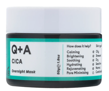 Заспокійлива нічна маска з центеллою Q+A Cica Calming Overnight Face Mask qa59 фото