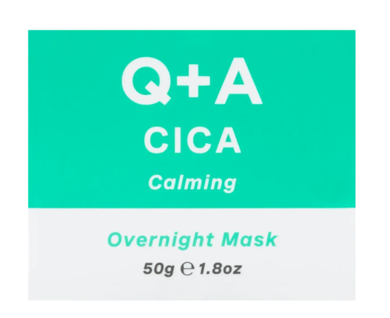 Заспокійлива нічна маска з центеллою Q+A Cica Calming Overnight Face Mask qa59 фото