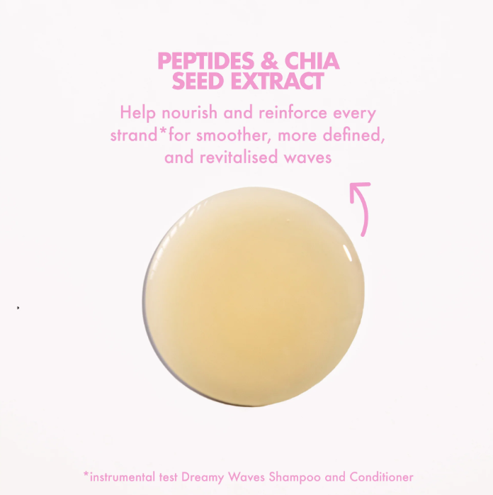 Шампунь для блиску та чіткості хвиль Umberto Giannini Dreamy Waves Peptide & Chia Seed Wave Enhancing Shampoo 0374 фото