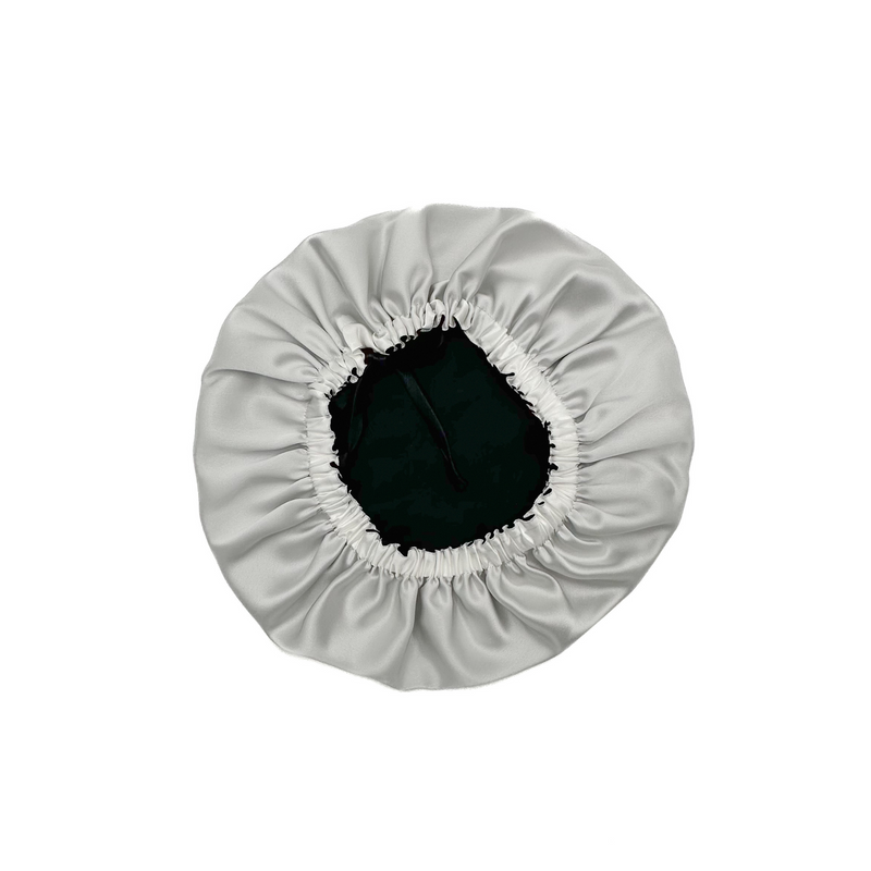 Шовкова шапочка для сну розмір L MALLOW silk 100% шовк у кого середньої довжини волосся MSSS08 фото