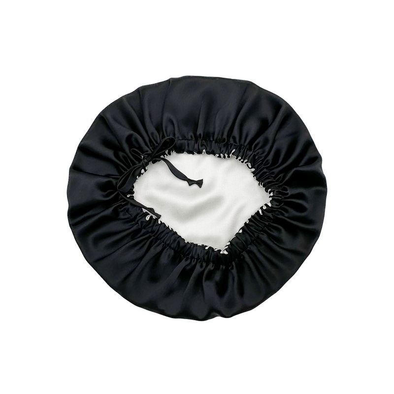 Шовкова шапочка для сну розмір L MALLOW silk 100% шовк у кого середньої довжини волосся MSSS08 фото