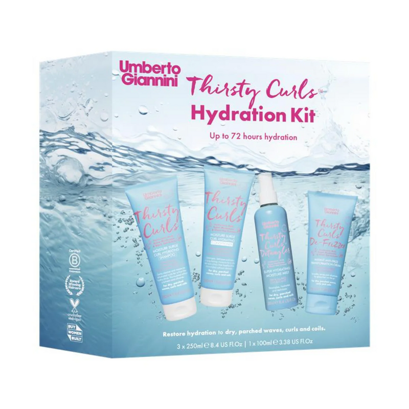 Набір для зволоження та догляду за кучерями Umberto Giannini Thirsty Curls Hydration Kit 61998 фото