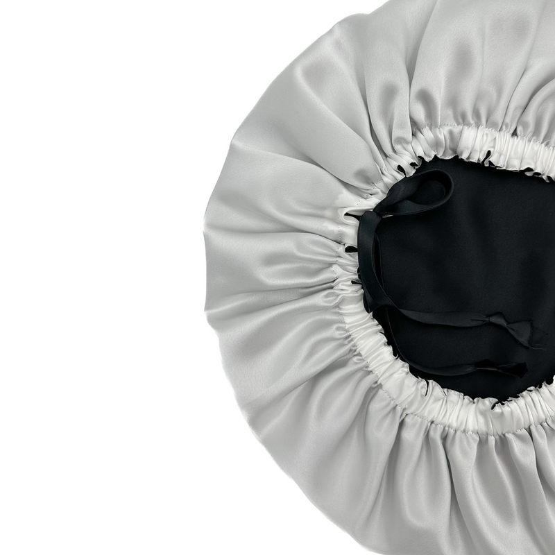 Шовкова шапочка для сну розмір XL MALLOW silk 100% шовк для густого і довгого волосся MSSxl02 фото