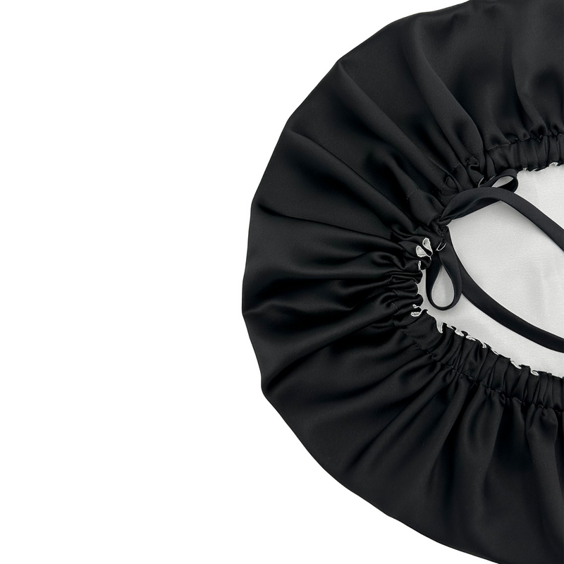 Шовкова шапочка для сну розмір XL MALLOW silk 100% шовк для густого і довгого волосся MSSxl02 фото