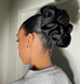 Резинка атласний шовк XXL Black Pillow Scrunchie Umberto Giannini 6878 фото 2